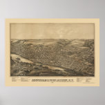 Amsterdam, NY Panoramic Map - 1881 Posters