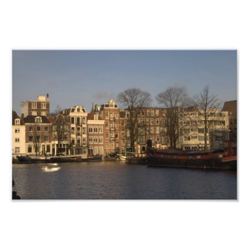 Canal houses along the Amstel river, Amsterdam