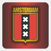 Amsterdam Steel (Flag) Square Sticker