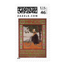 Amsterdam Vintage Bicycle Poster Art Stamp