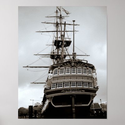 Amsterdam VOC Ship Print by riverme