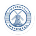 AMSTERDAM WINDMILL BLUE stickers by guillermobooker AMSTERDAM WINDMILL BLUE stickers
