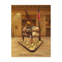 Amtrak Railroad 911 Memorial Monument postcards