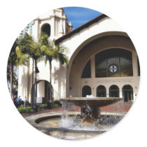 Amtrak Station And Fountain In Downtown San Diego stickers by lifesphere Amtrak Station And Fountain In Downtown San Diego stickers