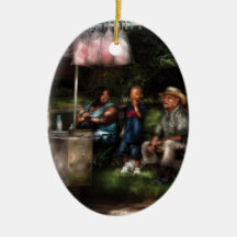 Amusement - Food - Buying Treats Christmas Ornament