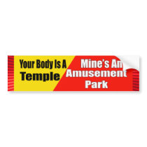 Amusement Park Body Bumper Sticker