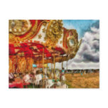 Amusement - The Merry-go-round Post Card