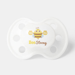 Amusing and Cute Bee Strong Cartoon for Babies Baby Pacifier