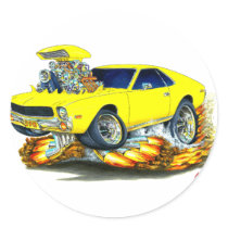 AMX Yellow Car stickers by maddmaxart AMX Yellow Car stickers