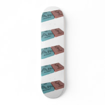 Amy as Americium Am  and Yttrium Y Custom Skateboard