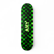 Amy green fire Skatersollie skateboard.