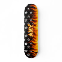 Amy skateboard fire and flames design.