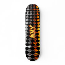 Amy skateboard fire and flames design.