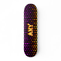Amy skateboard fire and flames design.