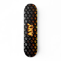 Amy skateboard fire and flames design.