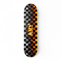 Amy skateboard fire and flames design.