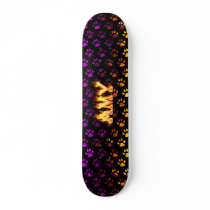 Amy skateboard fire and flames design.
