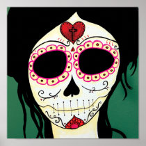 Amy  Sugar Skull Skeleton Print