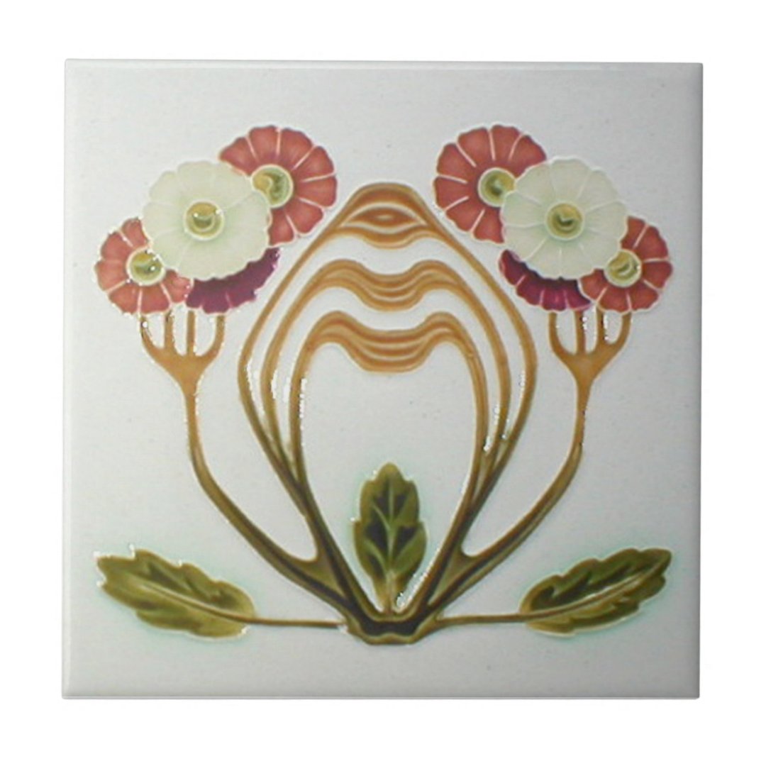 An Art Nouveau Reproduction Antique Tile Zazzle