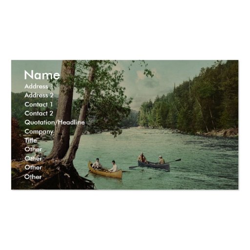 An Adirondack mountain stream classic Photochrom Business Card