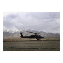 An AH-64A Apache taking off