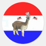 An alpaca 4th of July Sticker