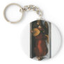 An Angel in Red with a Lute by Leonardo da Vinci Key Chains
