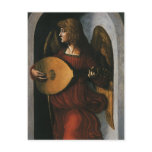 An Angel in Red with a Lute by Leonardo da Vinci Postcard
