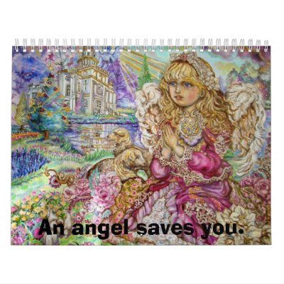 An angel of praying., An angel saves you. Calendar by 10240025