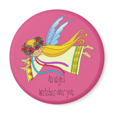 An Angel Watches Over You Refrigerator Magnet by perogies