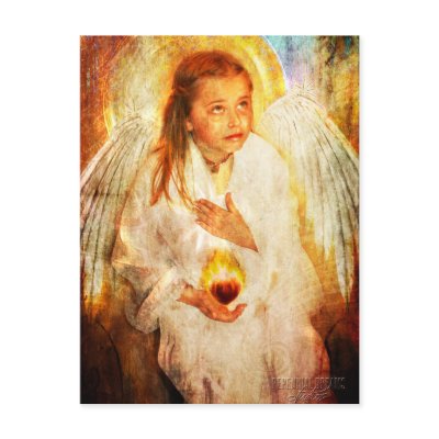 An Angels Heart Post Card by perennialdreams