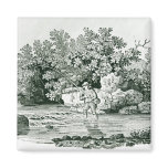 An Angler in a River Pool, from 'British Fridge Magnets