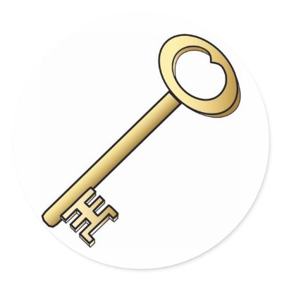 An Antique Gold Key Stickers by White_Wedding