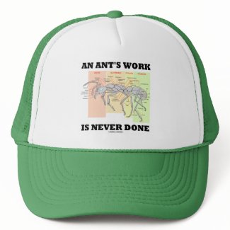 An Ant's Work Is Never Done (Worker Ant Anatomy) zazzle_hat