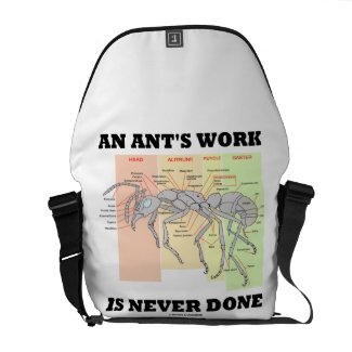 An Ant's Work Is Never Done (Worker Ant Anatomy) rickshaw_messengerbag