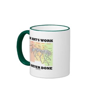 An Ant's Work Is Never Done (Worker Ant Anatomy) zazzle_mug