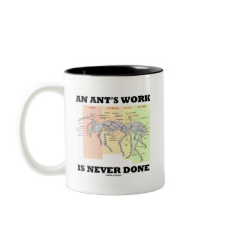 An Ant's Work Is Never Done (Worker Ant Anatomy) zazzle_mug