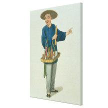 An Apothecary, plate 26 from 'The Costume of China Canvas Print