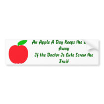 An Apple A Day bumper stickers by En339r An Apple A Day bumper stickers