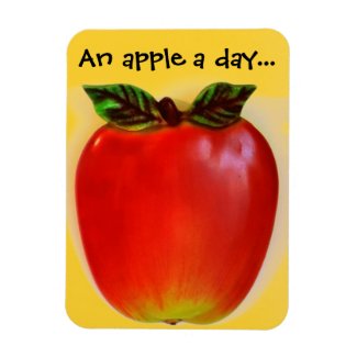 An Apple a Day Vintage Digital Image Design Magnet