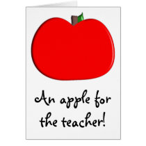 An apple for the teacher! cards
