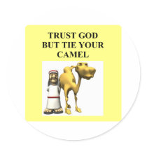 an arab proverb round sticker
