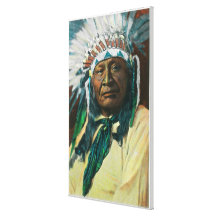 An Arapahoe Indian Chief PortraitColorado Canvas Prints