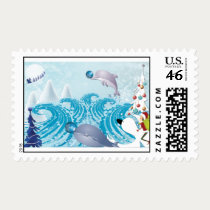 An Arctic Christmas Postage postage by naturespaintbox An Arctic Christmas Postage postage