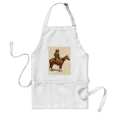 An Arizona Cowboy by Remington, Vintage Western Aprons by MasterpieceCafe