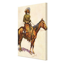 An Arizona Cowboy by Remington, Vintage Western Canvas Prints