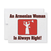 An Armenian Woman Is Always Right Custom Invitation