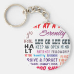 an array of aa slogans keychains