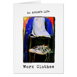 An Artist's Life: Work Clothes Photography card