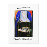 An Artist's Life: Work Clothes Photography Postcard